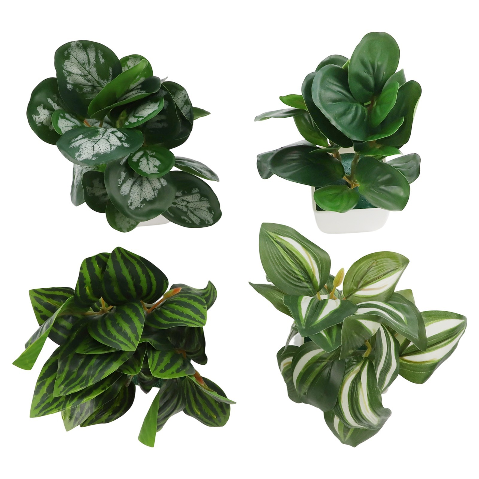 Artificial Potted Plants for Indoor Use Set of 4 for Living Room and Bedroom