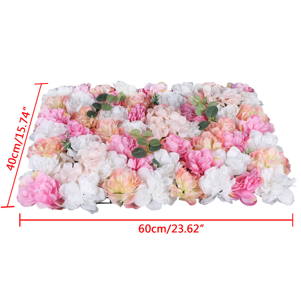 12Pcs Flower Wall Panels Artificial Flower Panels Fake Flower Wall Decoration