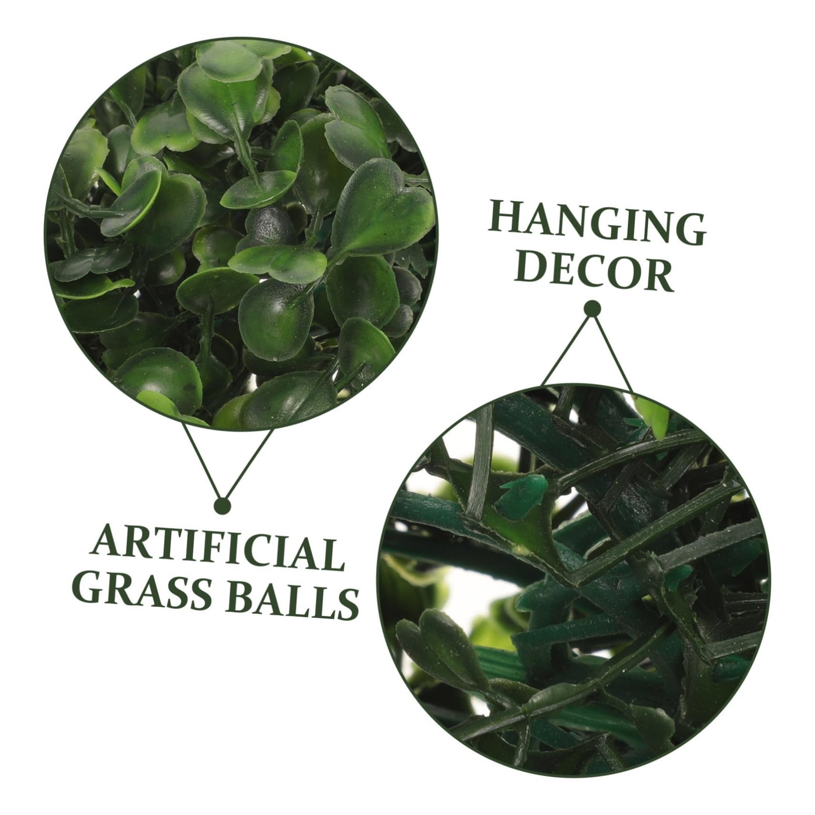 8 Pcs Decorative Hanging Simulated Grass Balls For Party Ceiling Decor