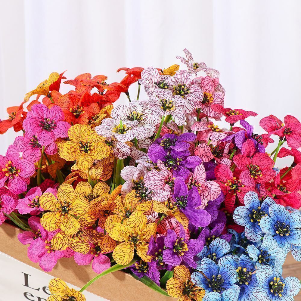 Artificial Flowers Plants Plastic Fake UV Resistant Home IN+Outdoor Garden Decor