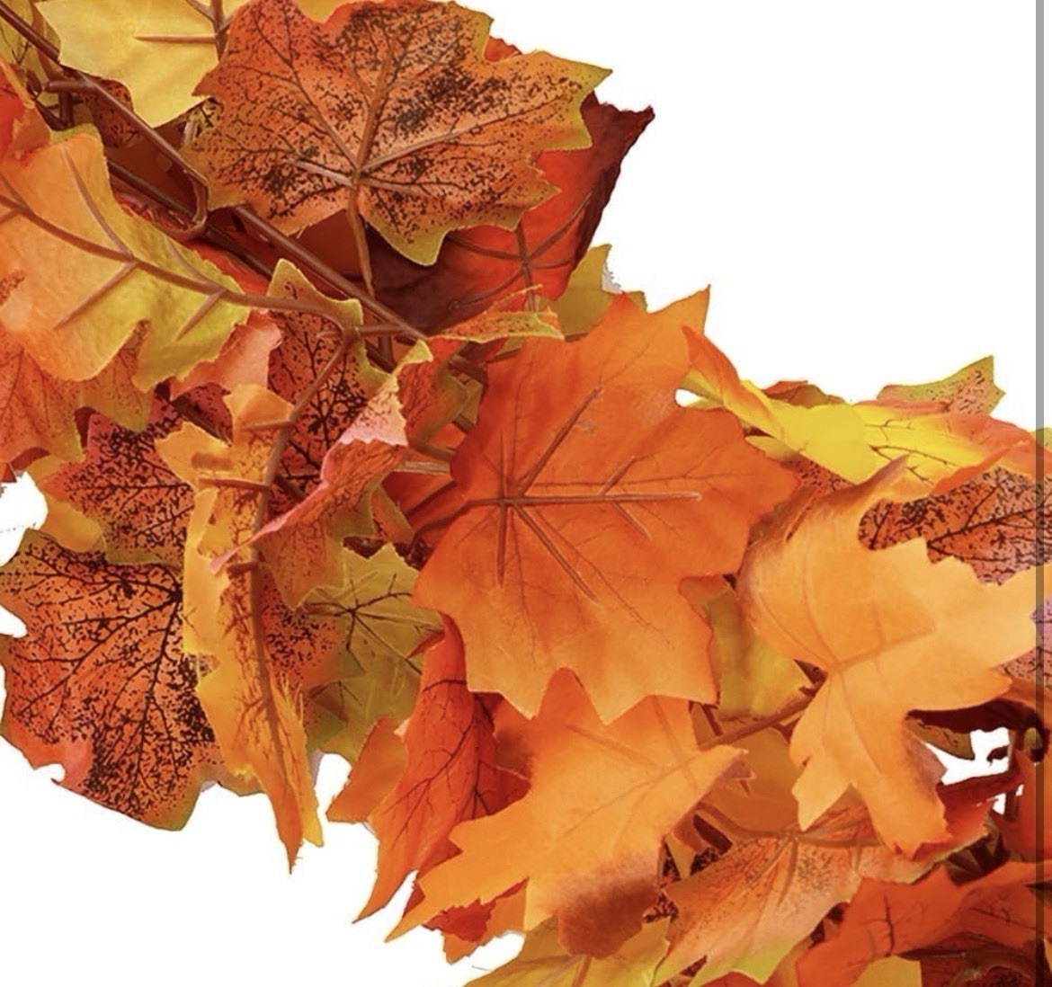 2 Six Foot Fall Maple Leaf Garland Strands For Seasonal Decorating 🍁 New