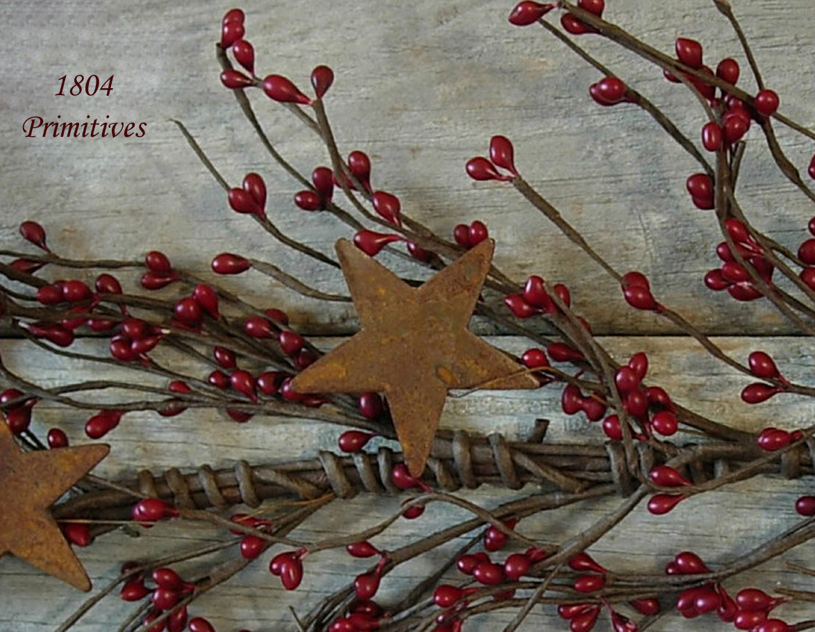 END to END lighted 40″ Pip Berry Garland ~ BURGUNDY ~ Connect MULTIPLE strands