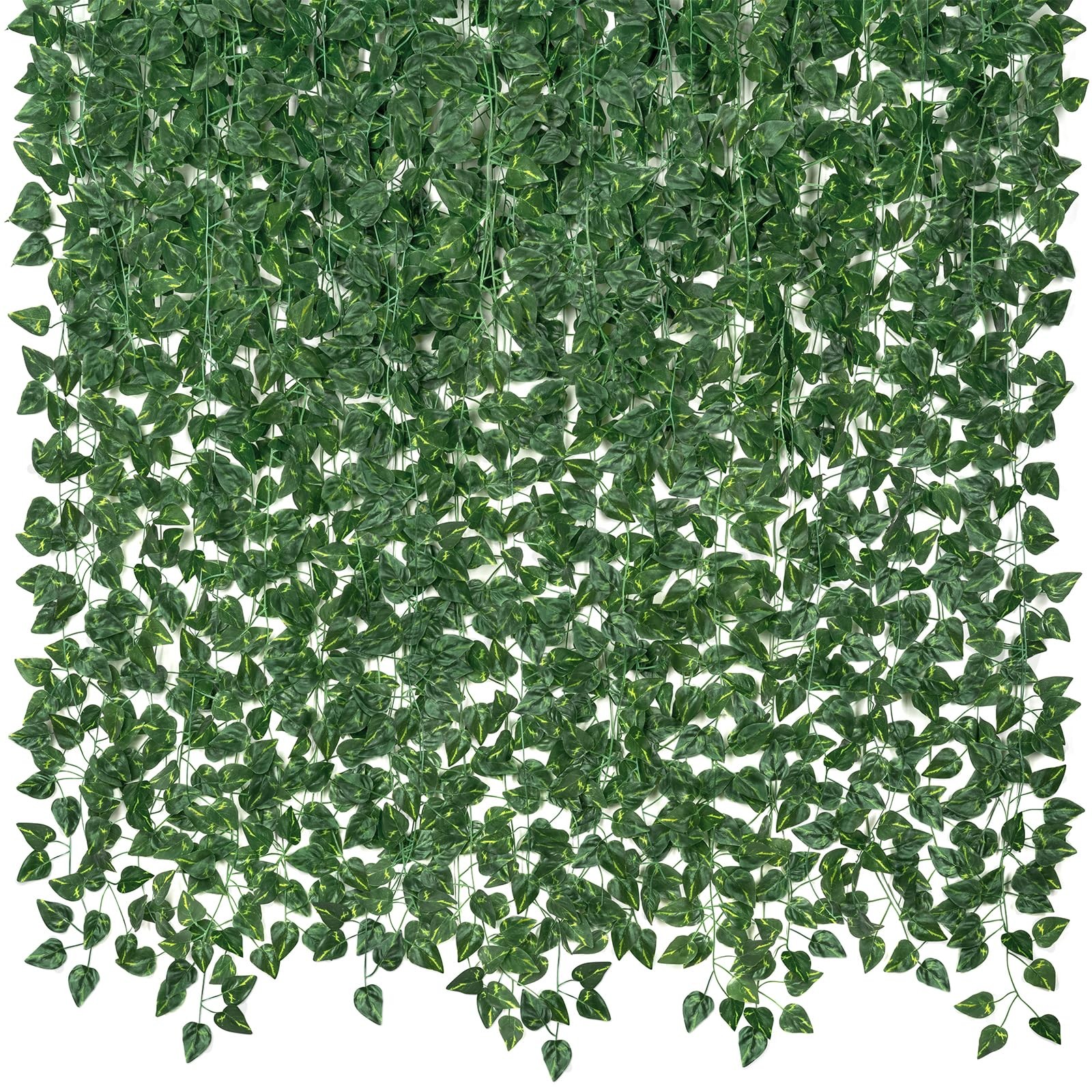 14 Pack 98Ft Artificial Ivy Garland, Fake Vines UV Resistant Greenery Leaves Fak