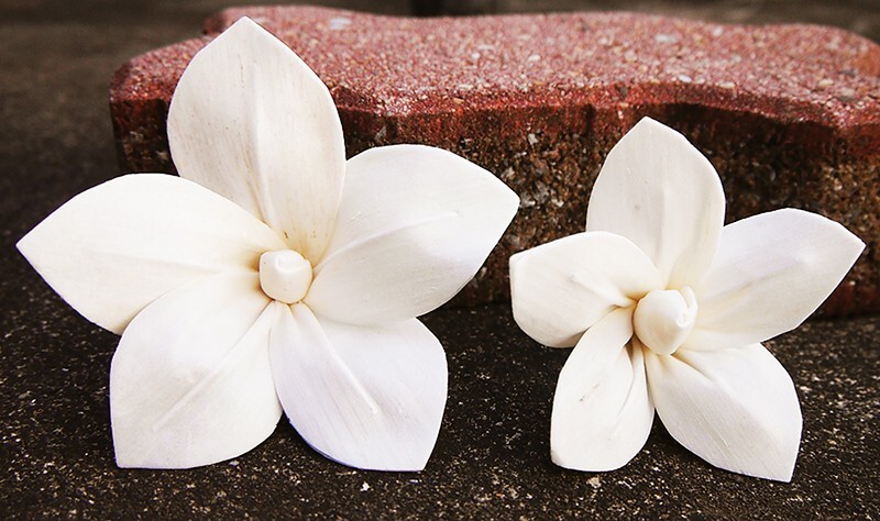 9 Frangipani Artificial Sola Wood Flower Diffuser Flowers 8 cm Dia. For Craft