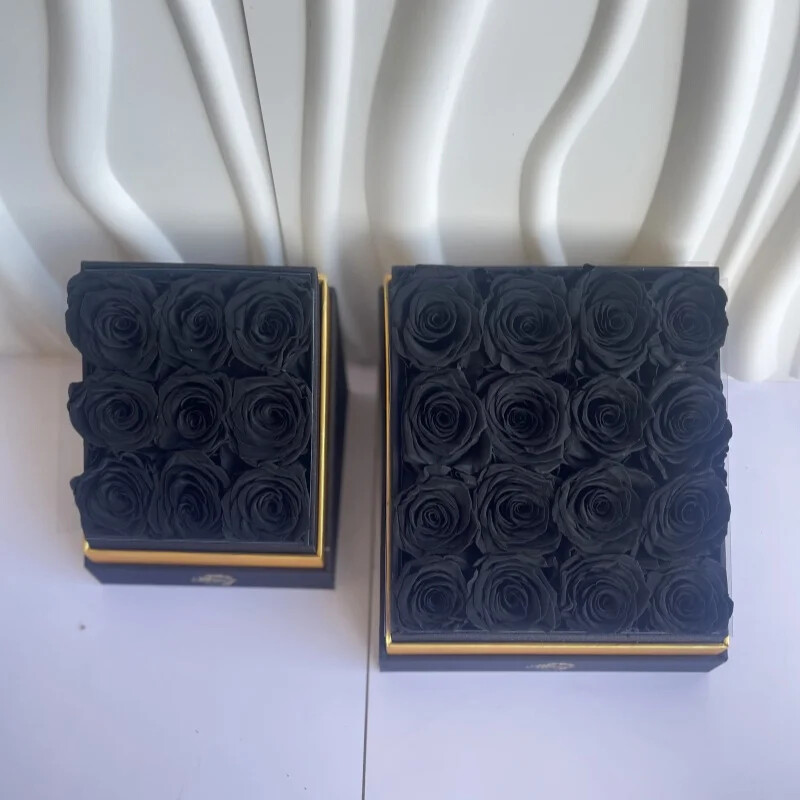 Eternal flowers in trapezoidal gift boxes for Valentine’s Day Mother’s Day gift