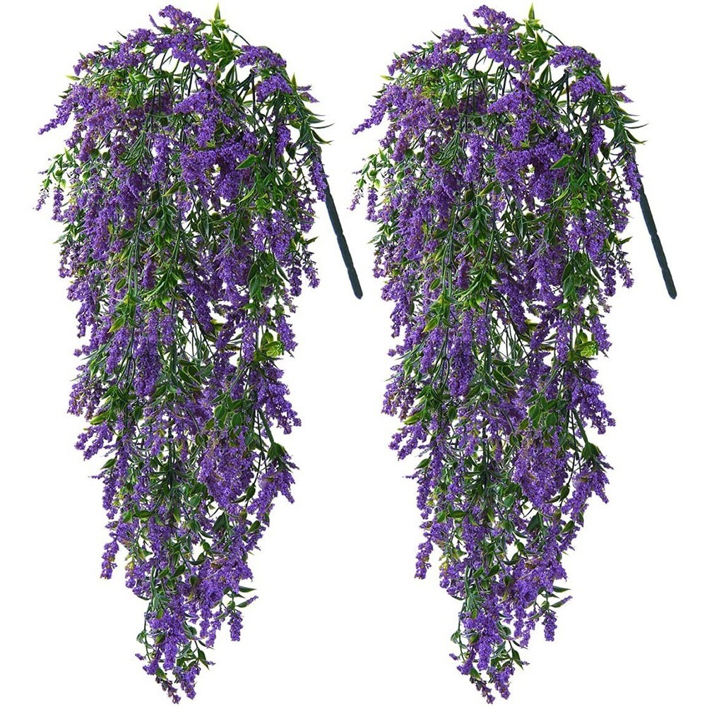 2pcs Wisteria Vines Naturalistic Plastic Flowers for Indoor Decoration