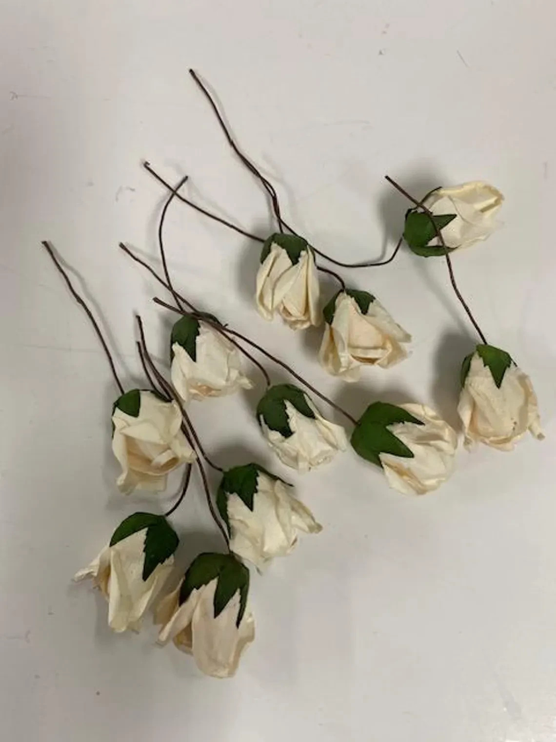 Vintage Faux Cream Rose Buds