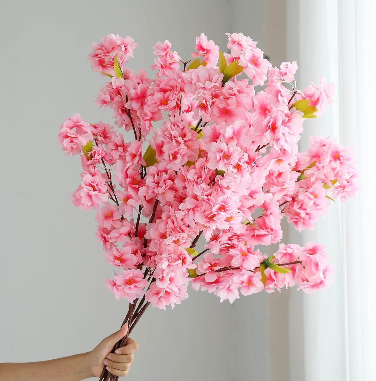 Sakura Artificial Flower Bouquet Wedding Party Table Vase Home Decor!