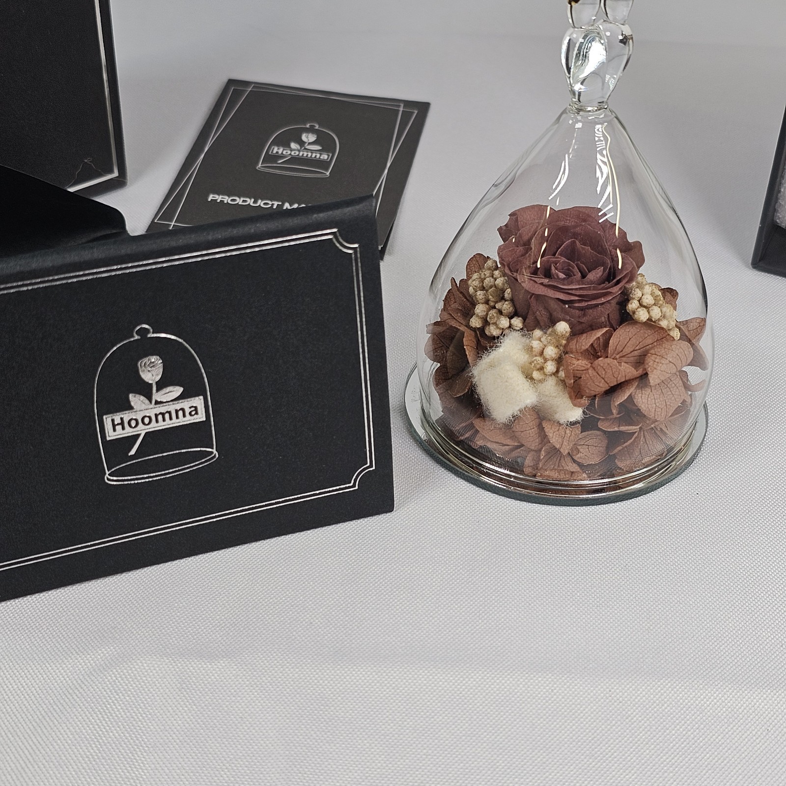 New Hoomna Zodiac Gemini Forever Rose Gift Preserved Real Rose Glass Valentines