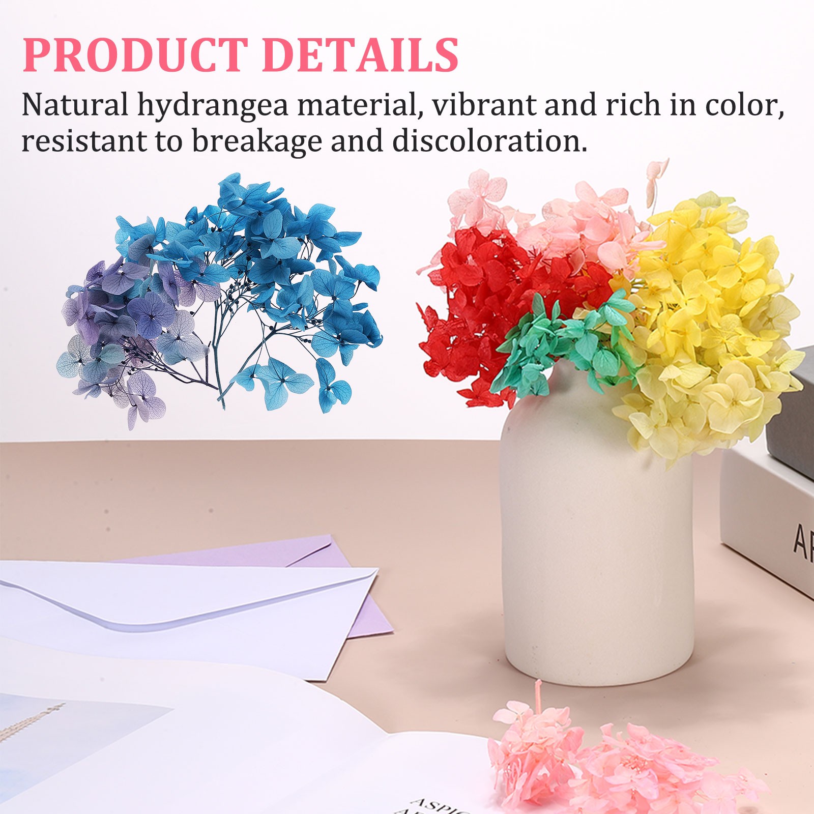 10g Mini Dried Hydrangea Flower Natural Pressed Flower Gradient Blue