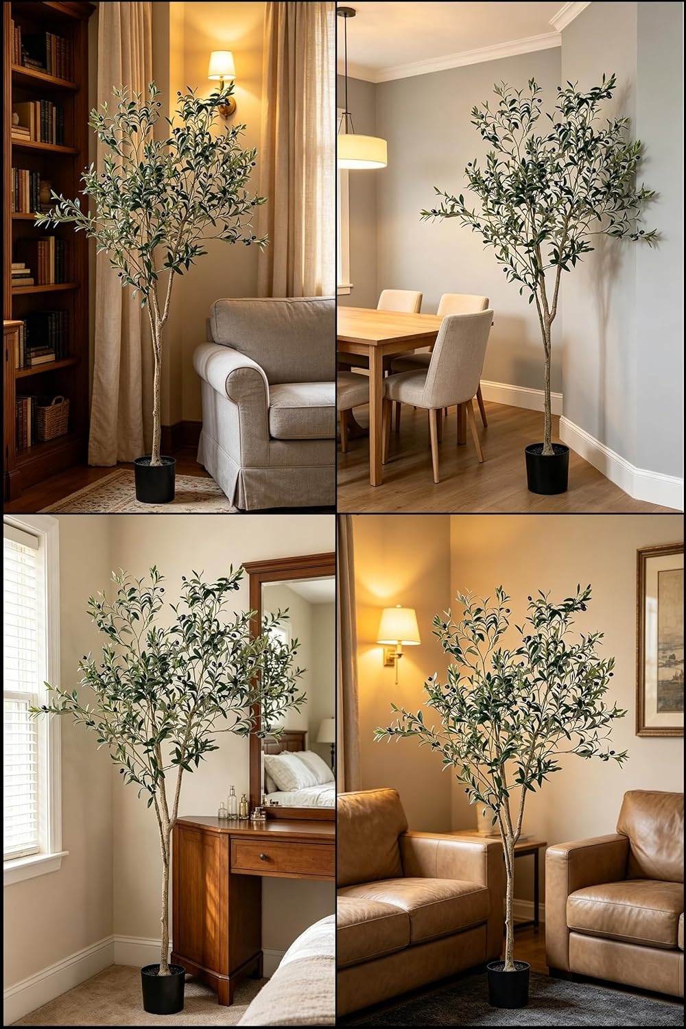 Artificial Olive Tree for Living Room Decor, 6FT Bendable Fake Plants Artificial