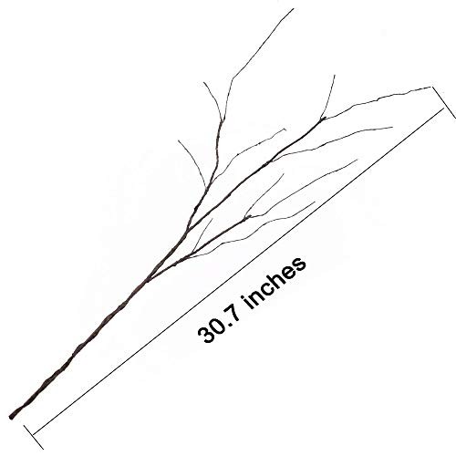 FEILIX 10PCS LIFELIKE CURLY WILLOW BRANCHES DECORATIVE DRIED TWIGS – BROWN