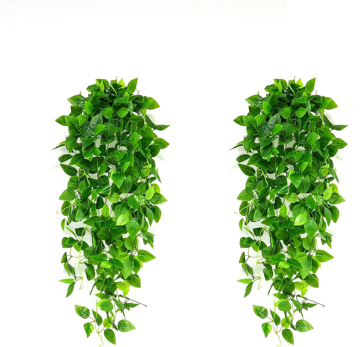 Fake Hanging Plants 2pcs Artificial Hanging Plant for Indoor Outdoor Faux Pothos