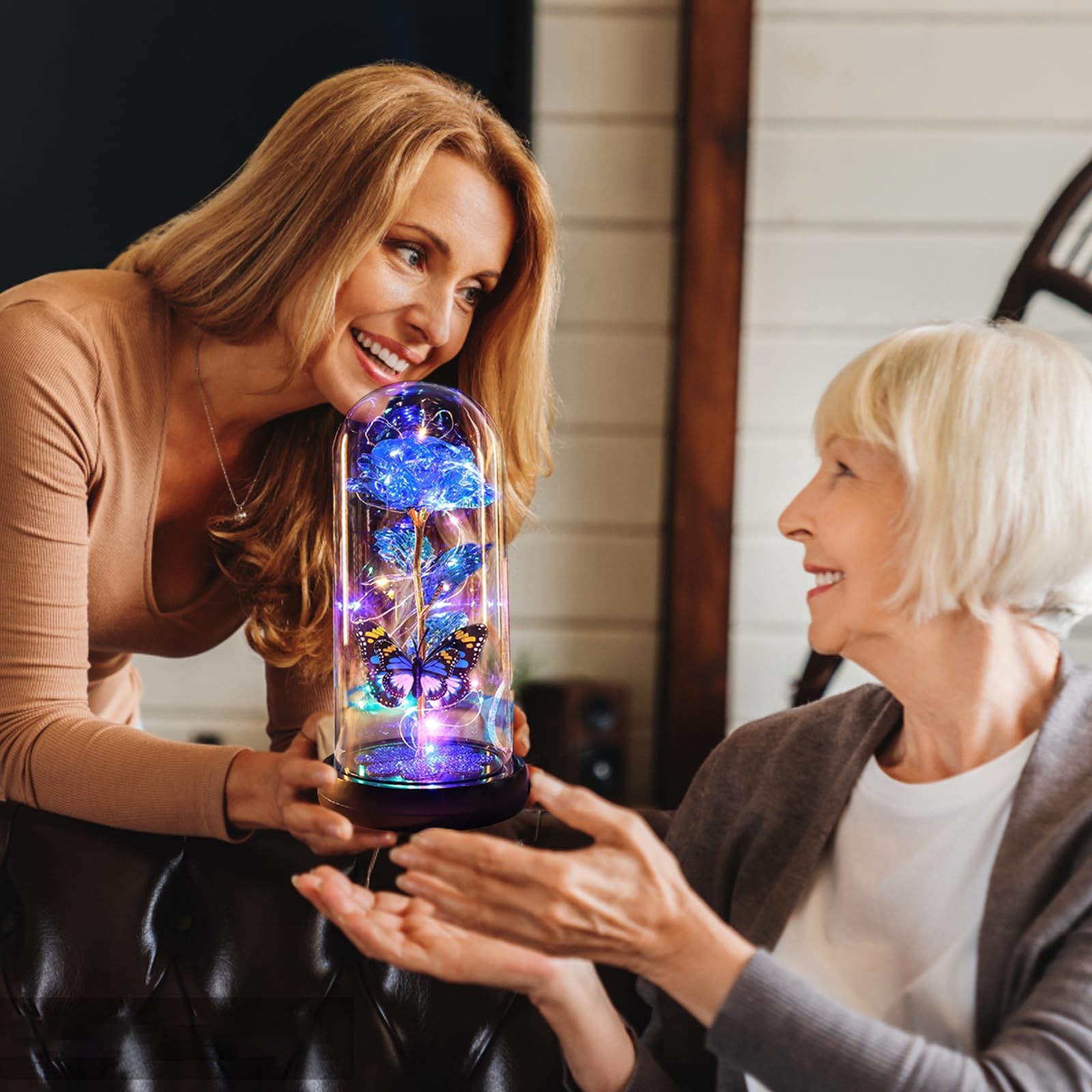 Mothers Day Rose Gifts for Mom Birthday Gift for Women, Rechargeable Galaxy G…