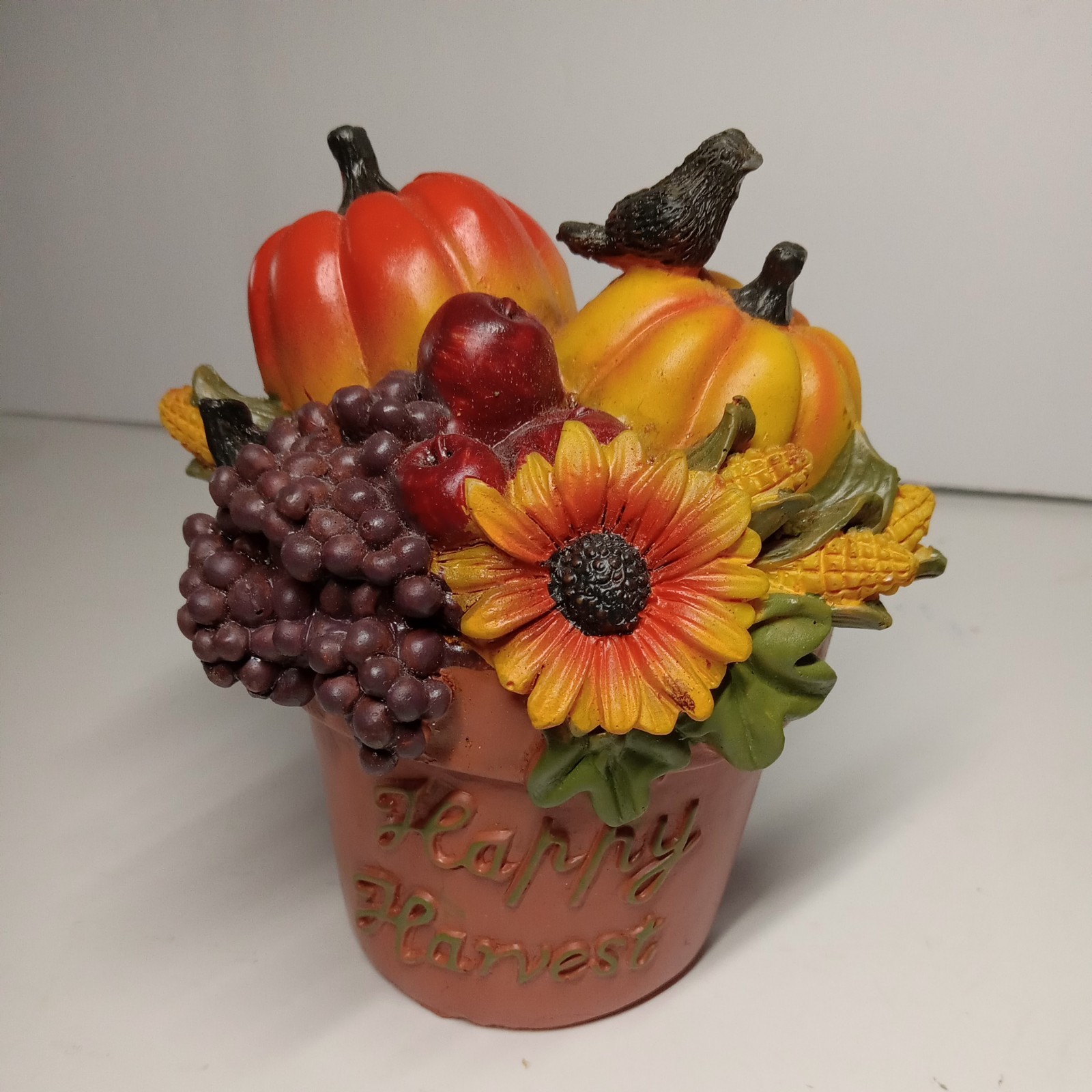 TABLE DECOR MINI POT DECOR TOP FRUIT PUMPKIN SUN FLOWERS TABLE DECOR RESIN