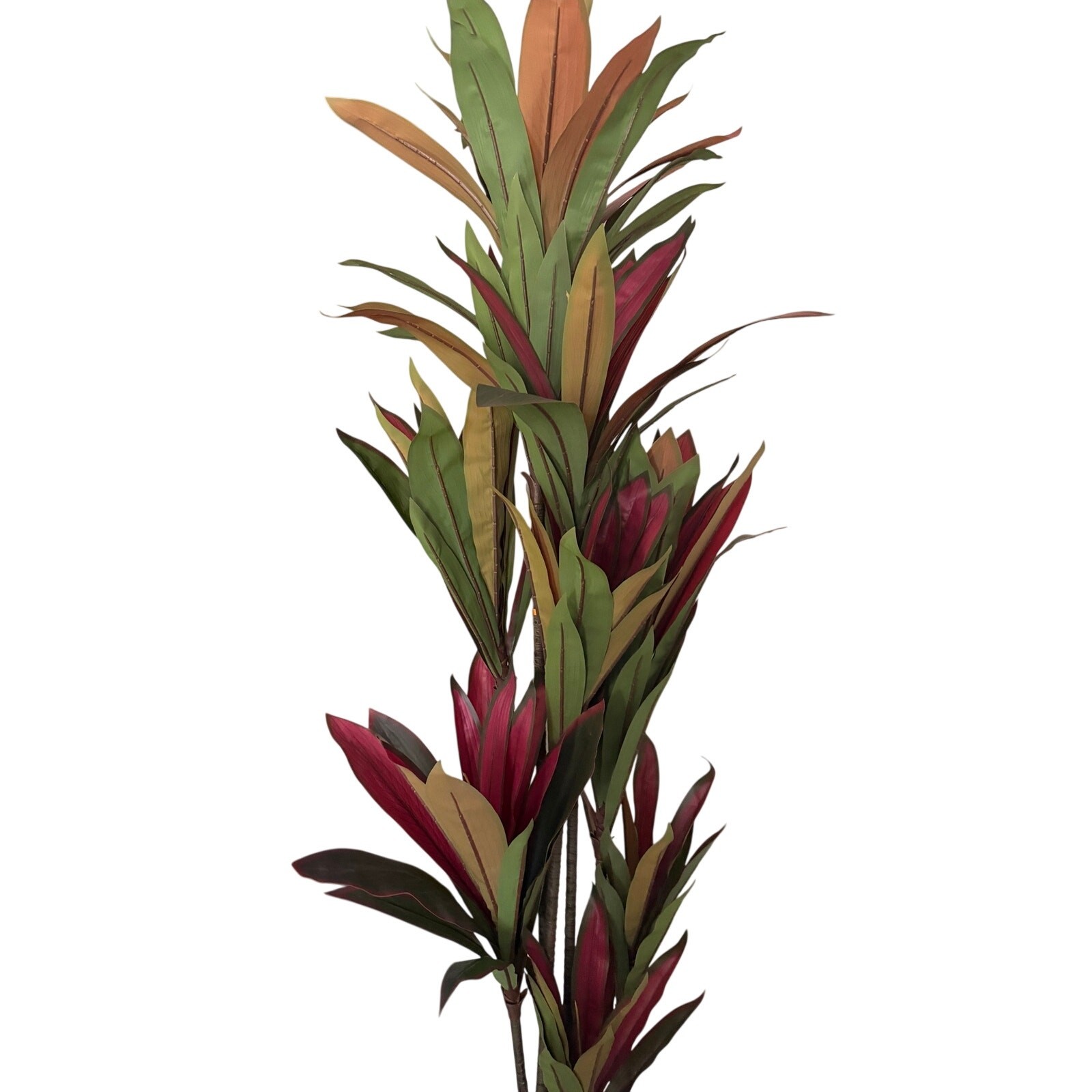 6FT Artificial Dracaena Tree 132 Leaves White Planter Faux Indoor Tropical Decor