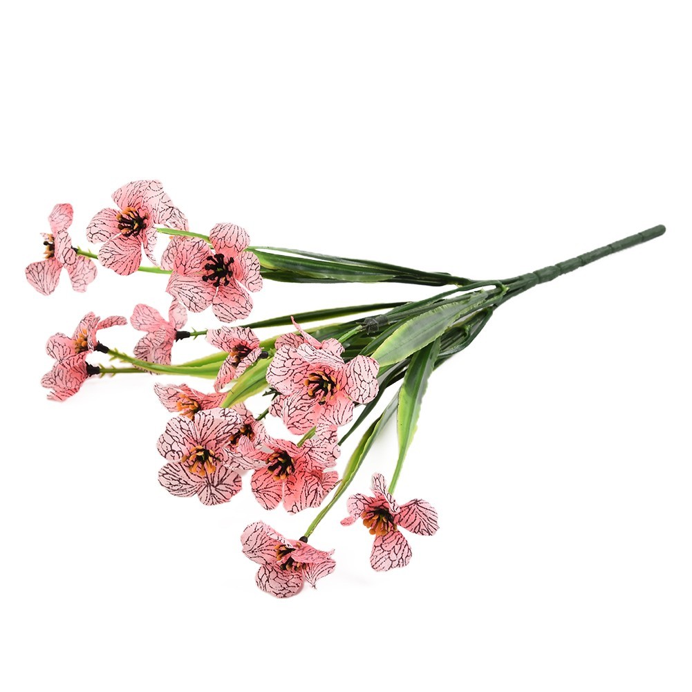 1 Bunch Of Artificial Flowers For Outdoors Five Branches 6 Colors 5 Spring Grass