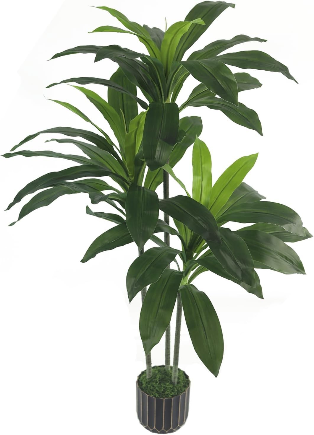 Artificial Plants Indoor – 4ft Artificial Dracaena Tree – Fake Tree Realistic…