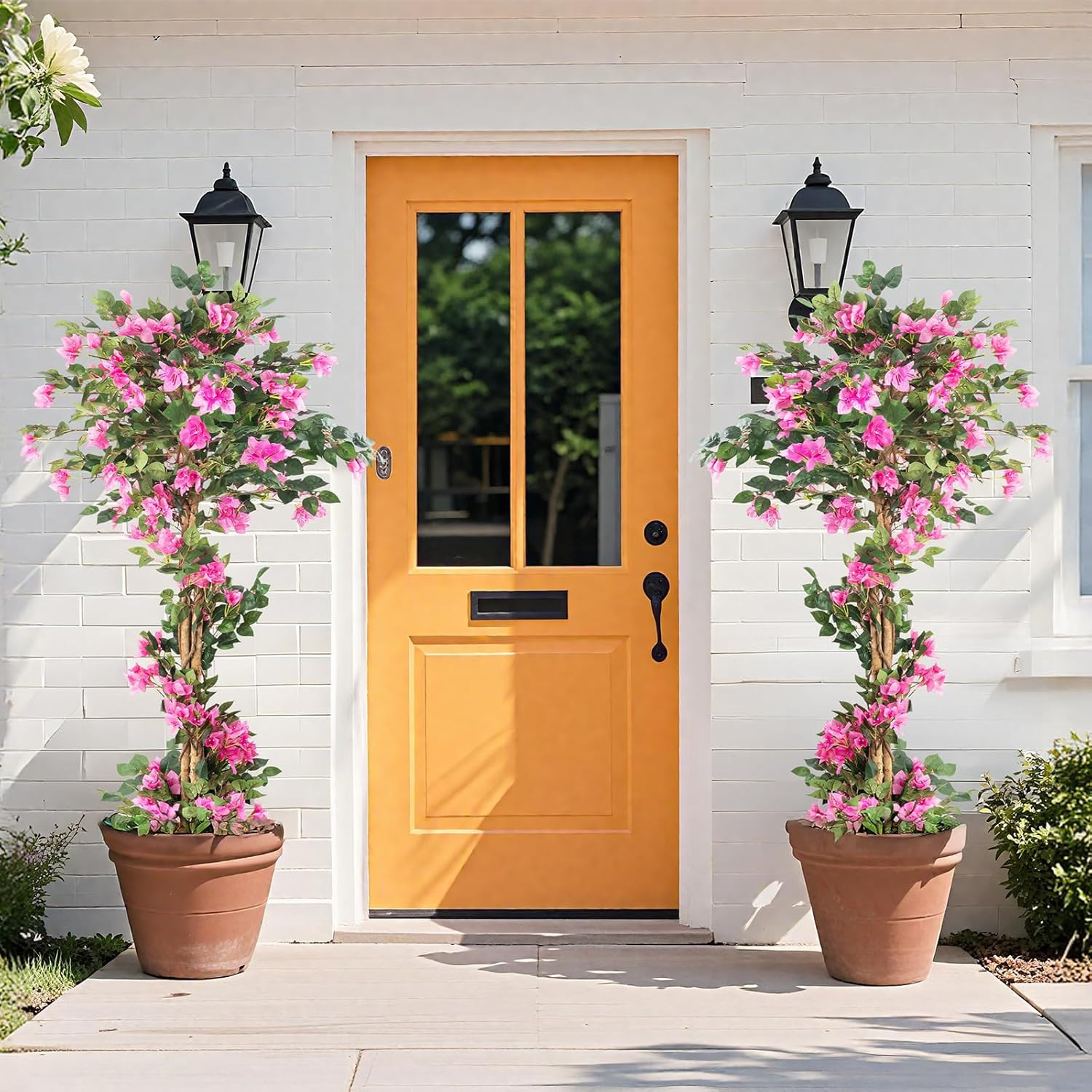 2Pack 5FT Pink Bougainvillea Trees – Faux Silk Indoor/Outdoor Decor