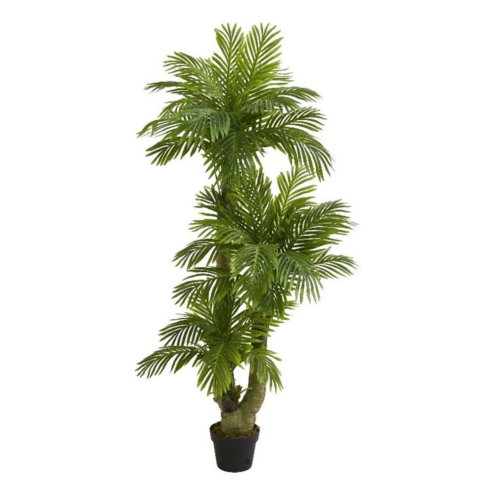 Nearly Natural 5ft Triple Phoenix Palm Artificial Tree in Green