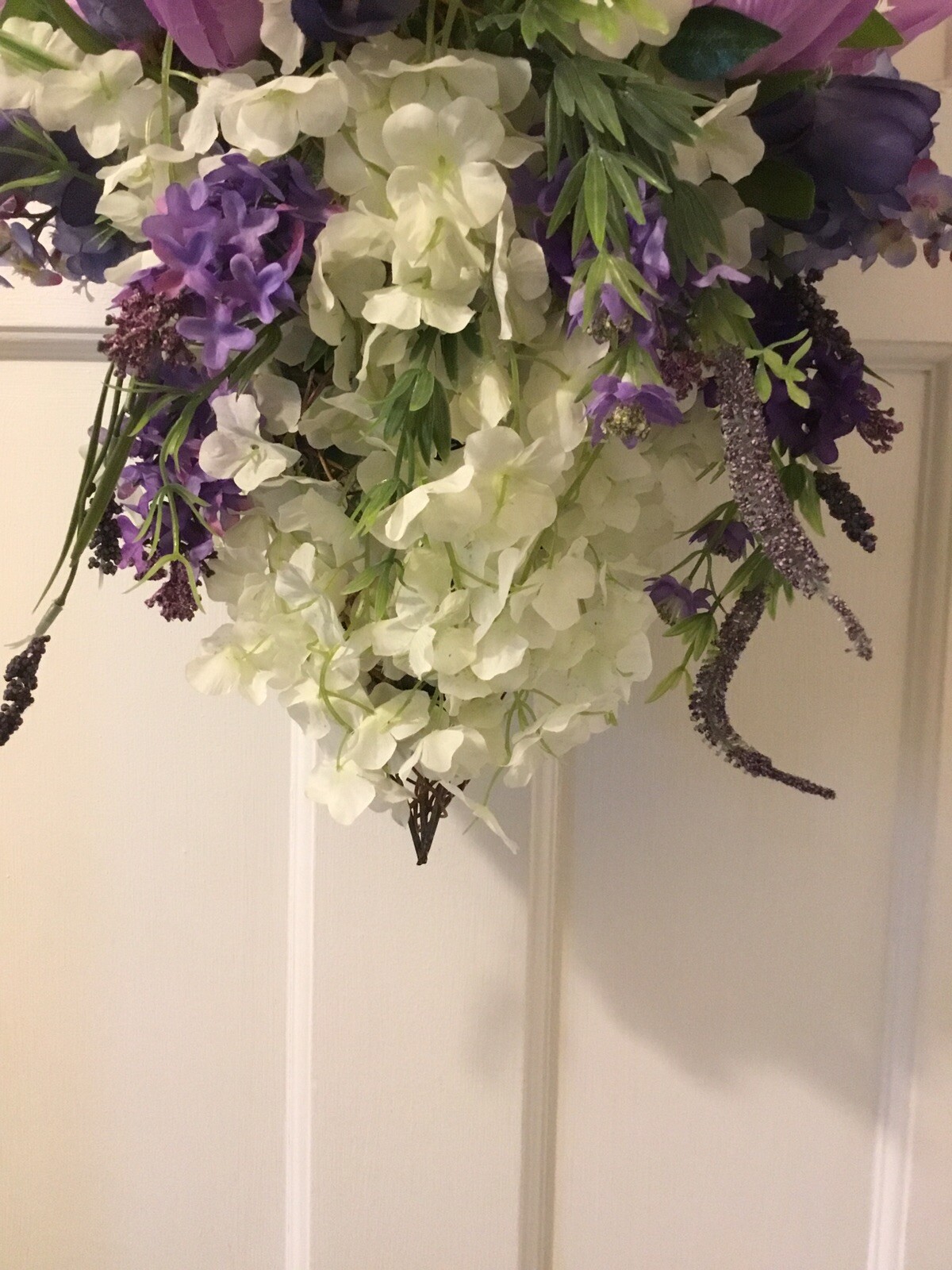 Purple And Lavender Floral Hanging Basket