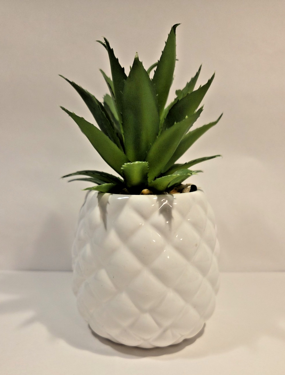 White Pineapple By Real Living Decorative Succulent Home Decor Faux Plant. New