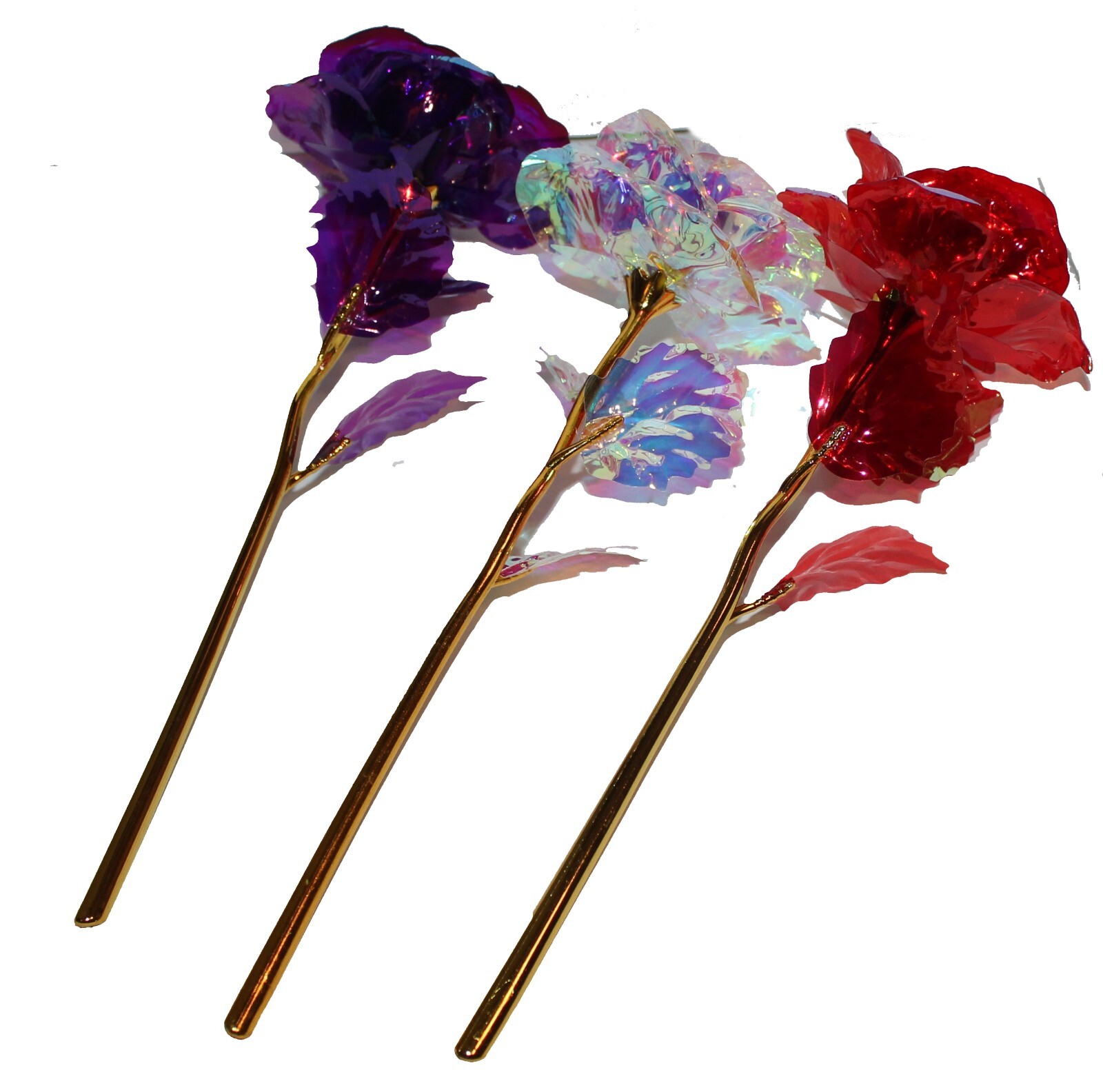 Set of 3 Light Up Roses, 9″ Mothers Day Friendship, Patriotic Love in Gift Box