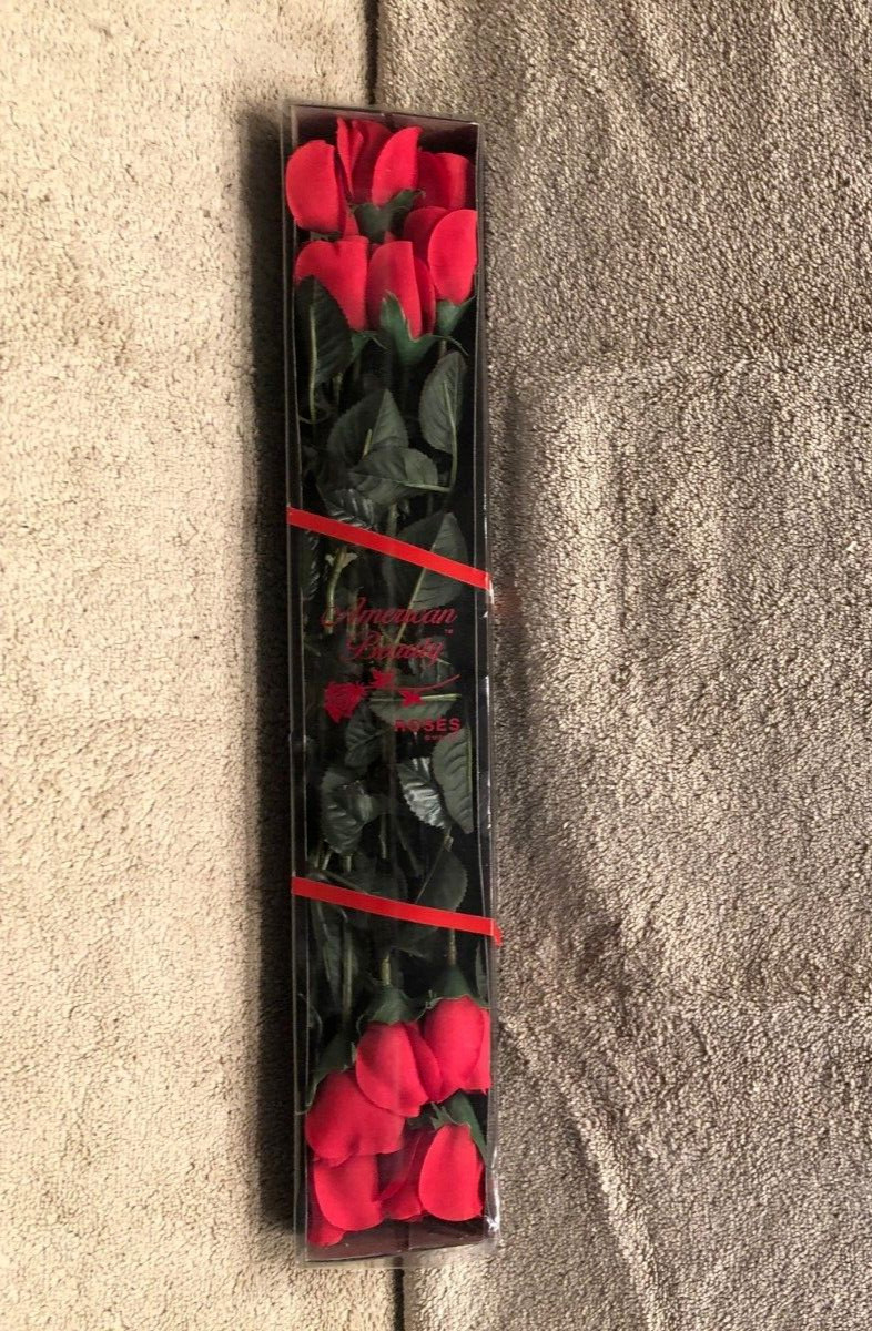12 pieces artificial flower roses