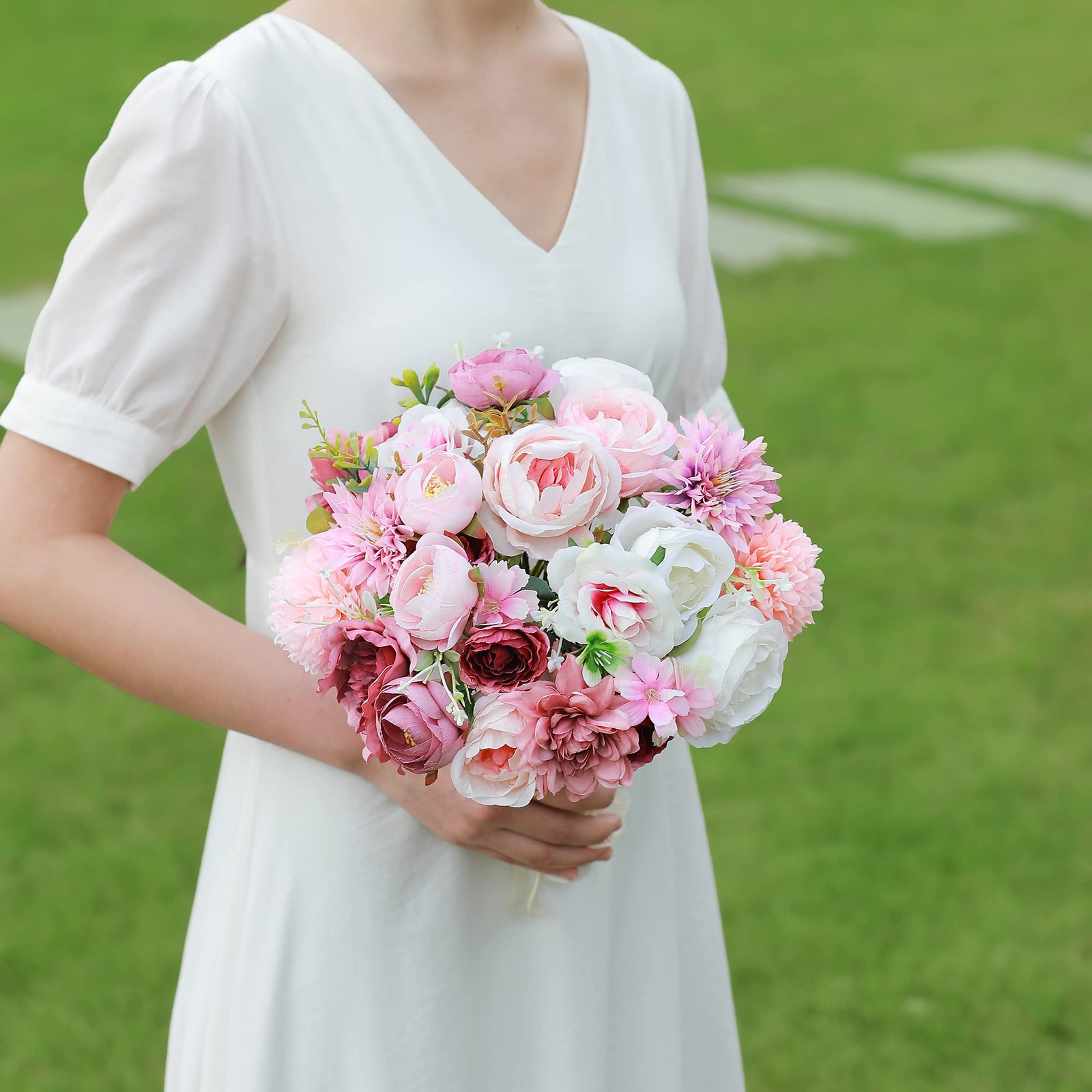 Artificial Flowers Combo, Fake Flowers for DIY Tables Centerpieces Baby Showe…