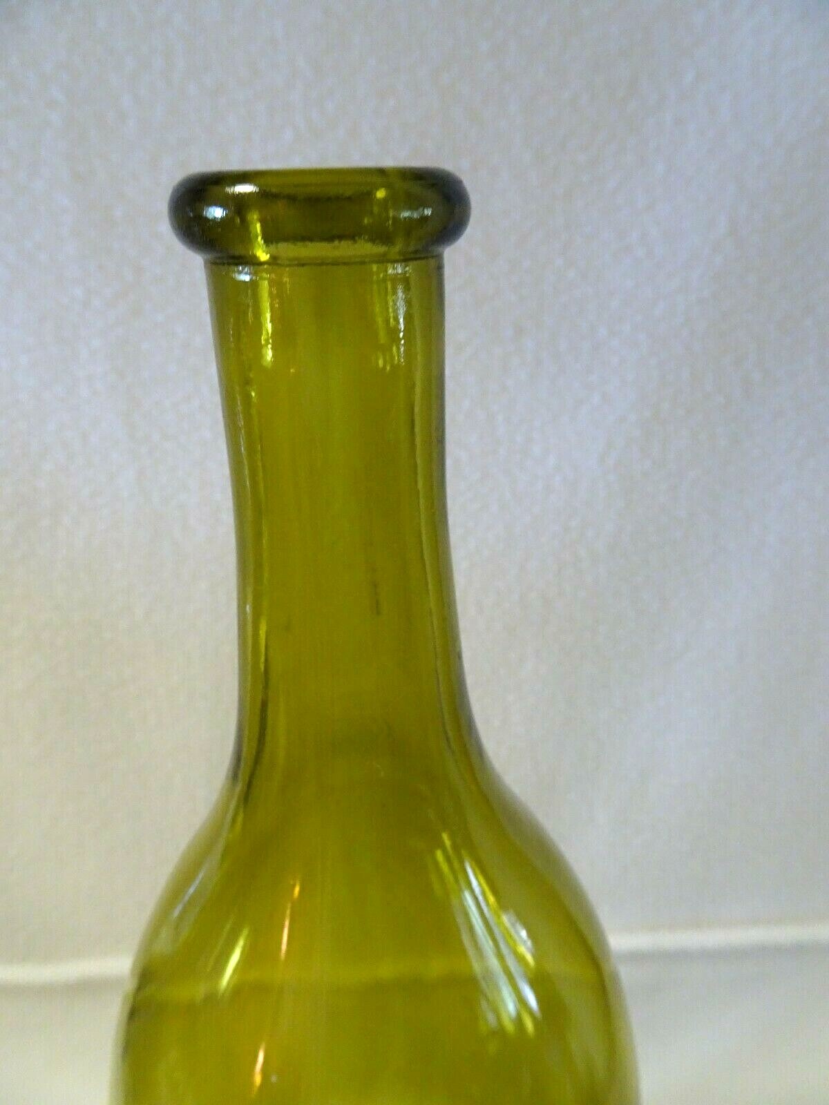 13″ Chartreuse Green Bottle-Decor-Flower Stem