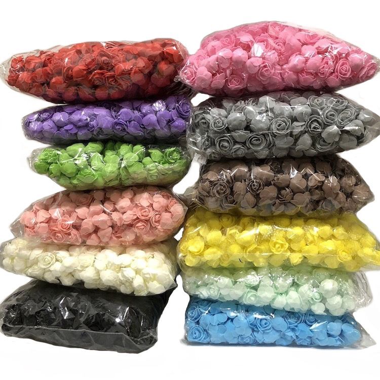 100/200pcs 3.5cm Mini Artificial Rose Flower Heads For Home DIY Scrapbook Decor