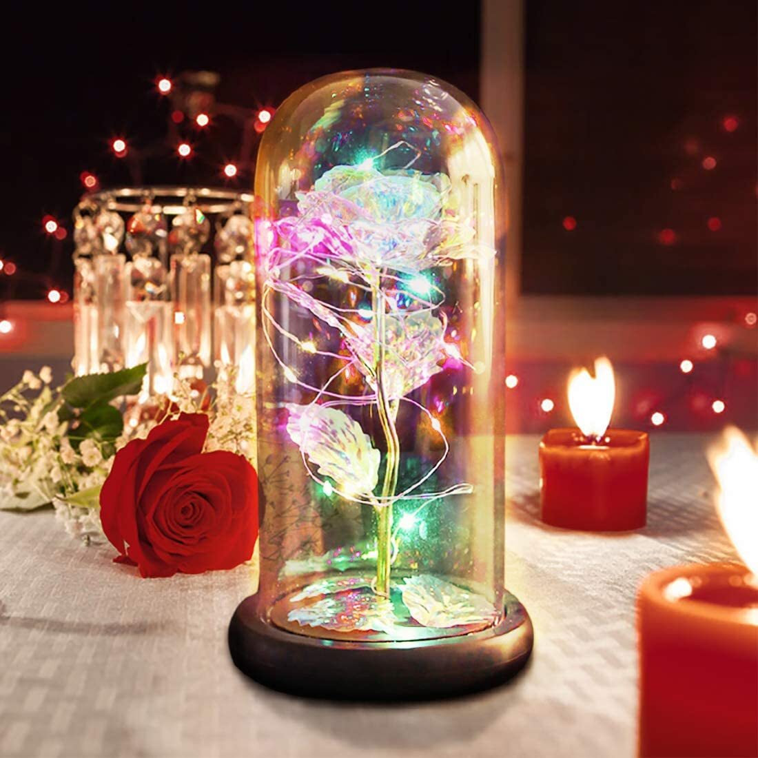 Eternal Rose Flower LED Enchanted Rose Galaxy Girlfriend Mother’s Day Gift