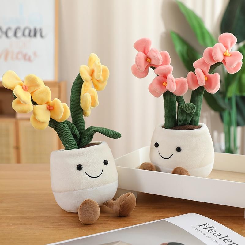30cm Artificial Flower Plush Toy Green Plants Bloom Cactus Sunflower Cactus Soft