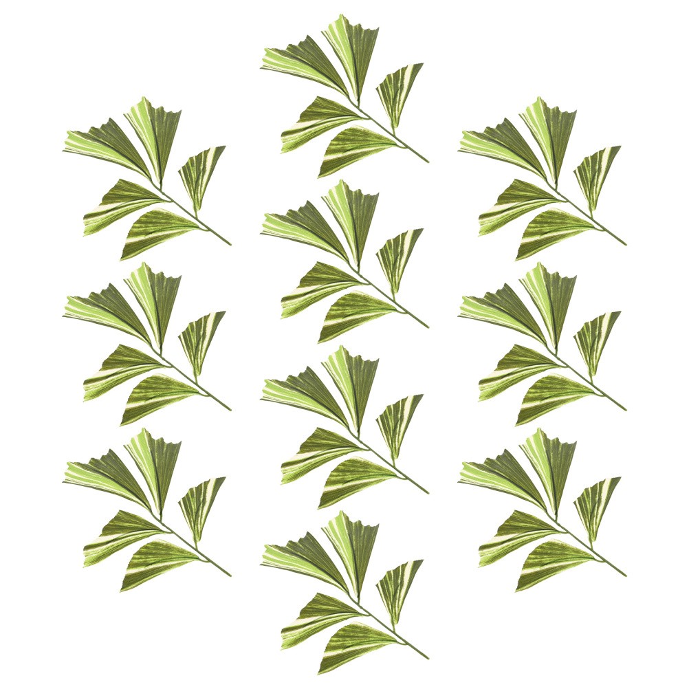 10 PCS Artificial Greenery Stems for Vase Leaves Crafts Palm Leaf