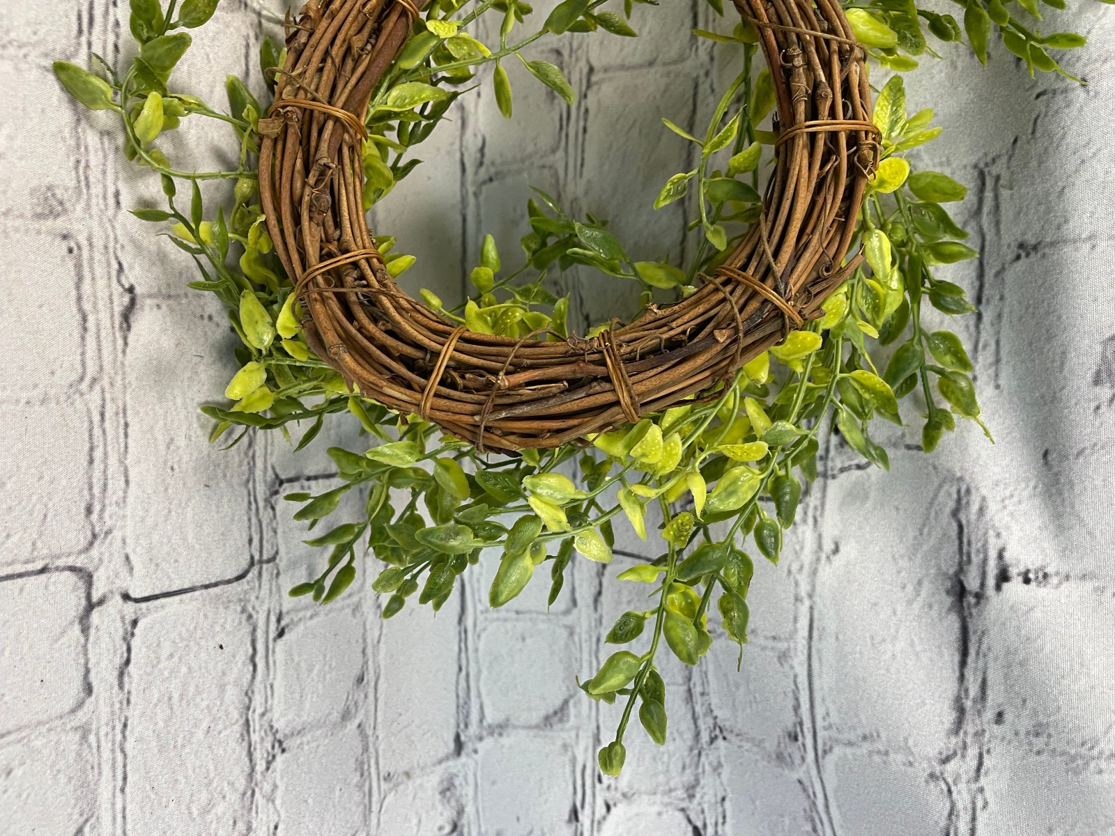 Cottage Farmhouse LEMON BEAUTY VERBENA HERB GRASS Wreath 4″