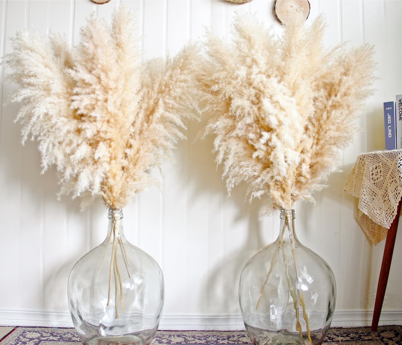 10pcs 40” Pampas Grass Tall Decor – Pompas Floral, Tall Pampas Grass for Flo…