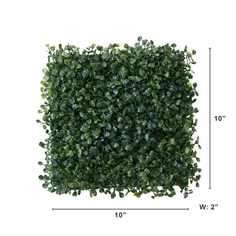 Mainstays Artificial Boxwood Plant Mat 10″ x 10″ Green Decorative Wall Panel NEW