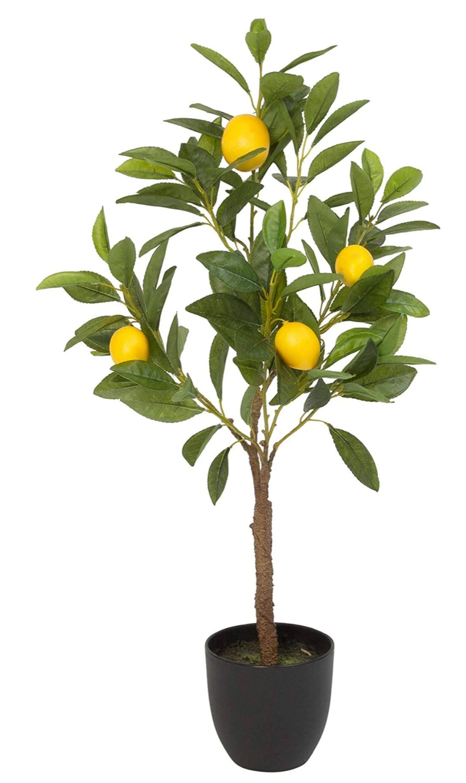 1 GERSON ARTIFICIAL LEMON TREE 29 INCH INDOOR TABLE TOP HOME DECOR IN BLACK POT