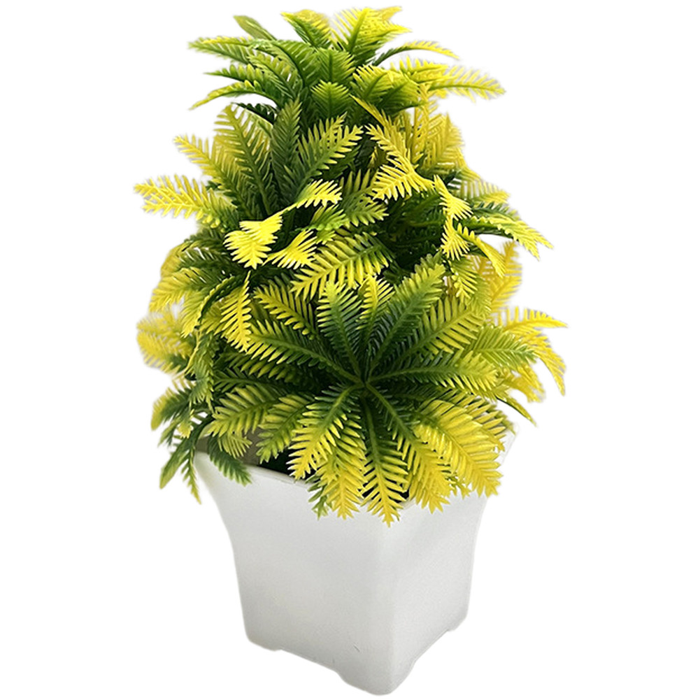 Coconut Leaf Faux Potted Plant for Contemporary Interior and Event Design