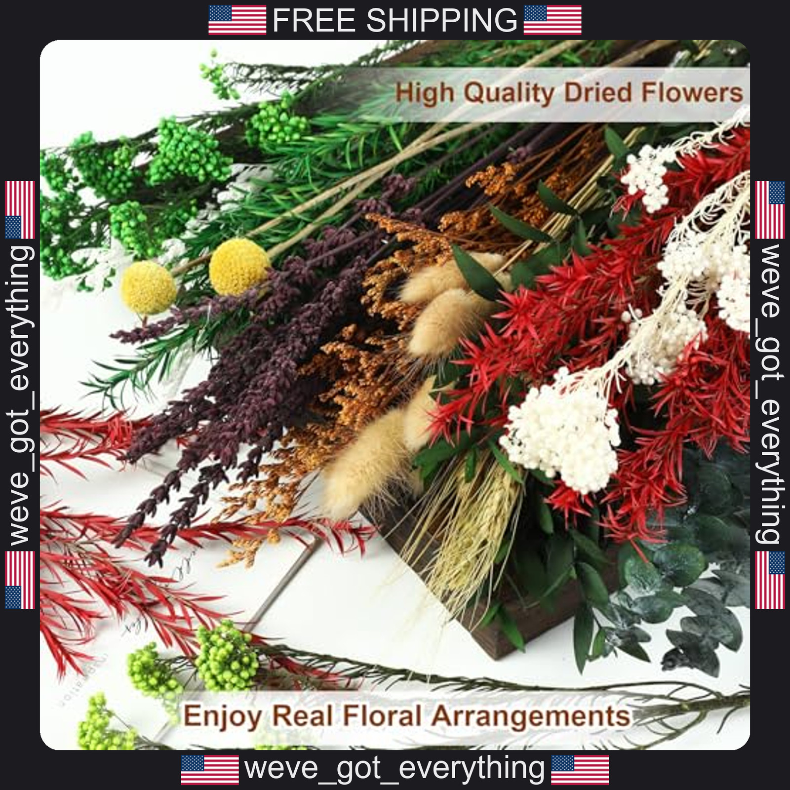 12 Pack Dried Flower Bouquet for Rustic Home Decor and Weddings
