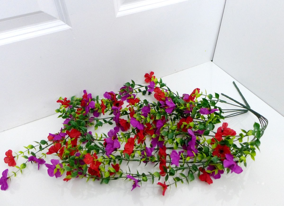 Artificial Plastic Brunch Leaf Fabric Flowers Vines Hanging (#146) Wedding Decor