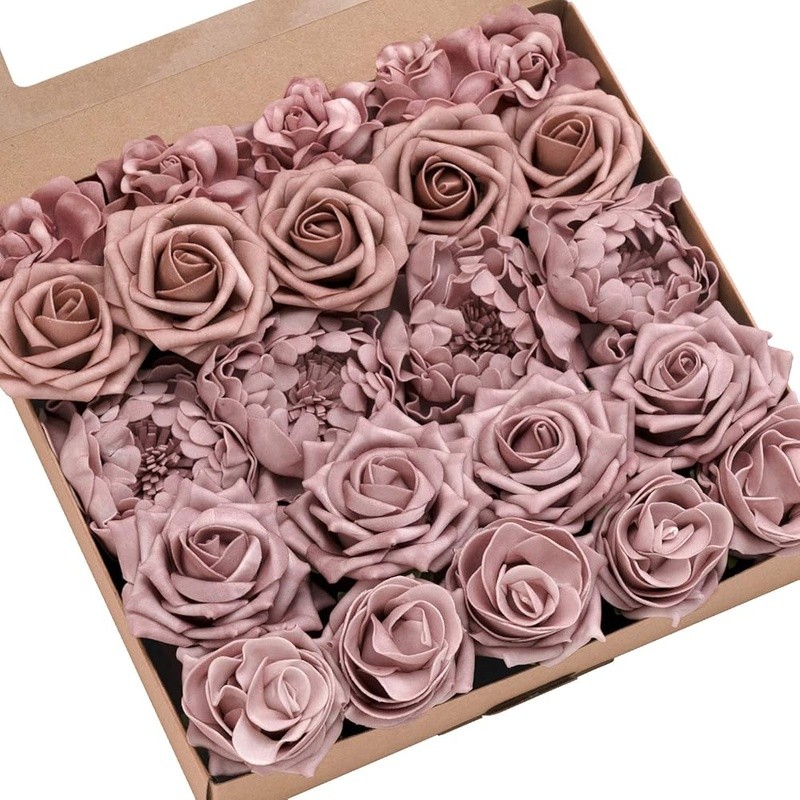 Realistic Foam Flowers Set Wedding Bouquets Centerpieces Home Decor Arrangement