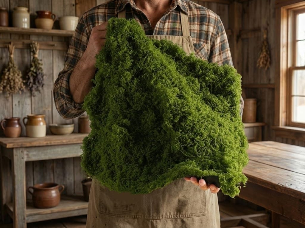 Fake Moss Mat Artificial Moss Roll – 19.7″x19.7″ Cloud Soft Feel Moss Table R…