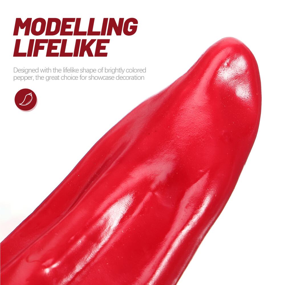 3PCS Red Lifelike Artificial Peppers Simulation Chili