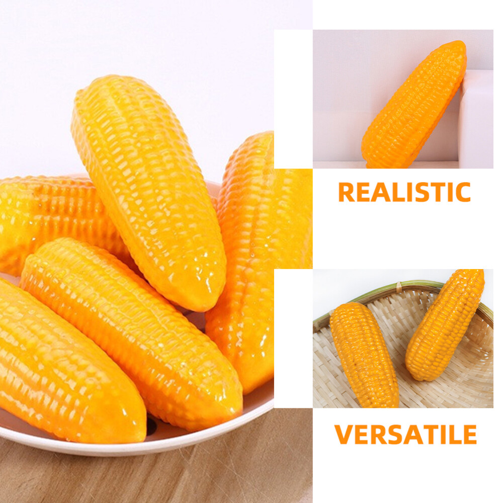 4 Pcs Simulated Vegetable Model Corn Christmas Ornaments Fake The Cob Prop