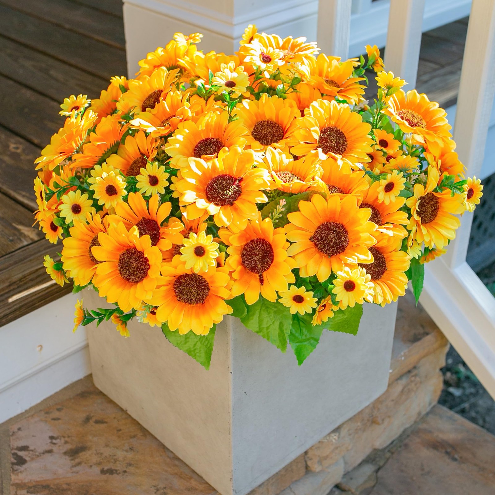 Sunflowers Artificial Flowers, 10 Bunches Fake Sunflower Artificial Flowers f…