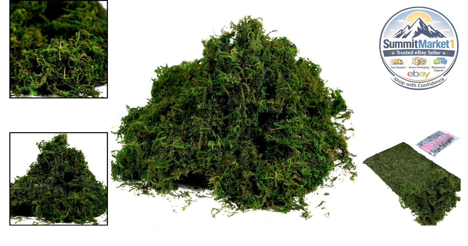Artificial Moss 3.5OZ Fake Green Grass Home Decor Centerpieces