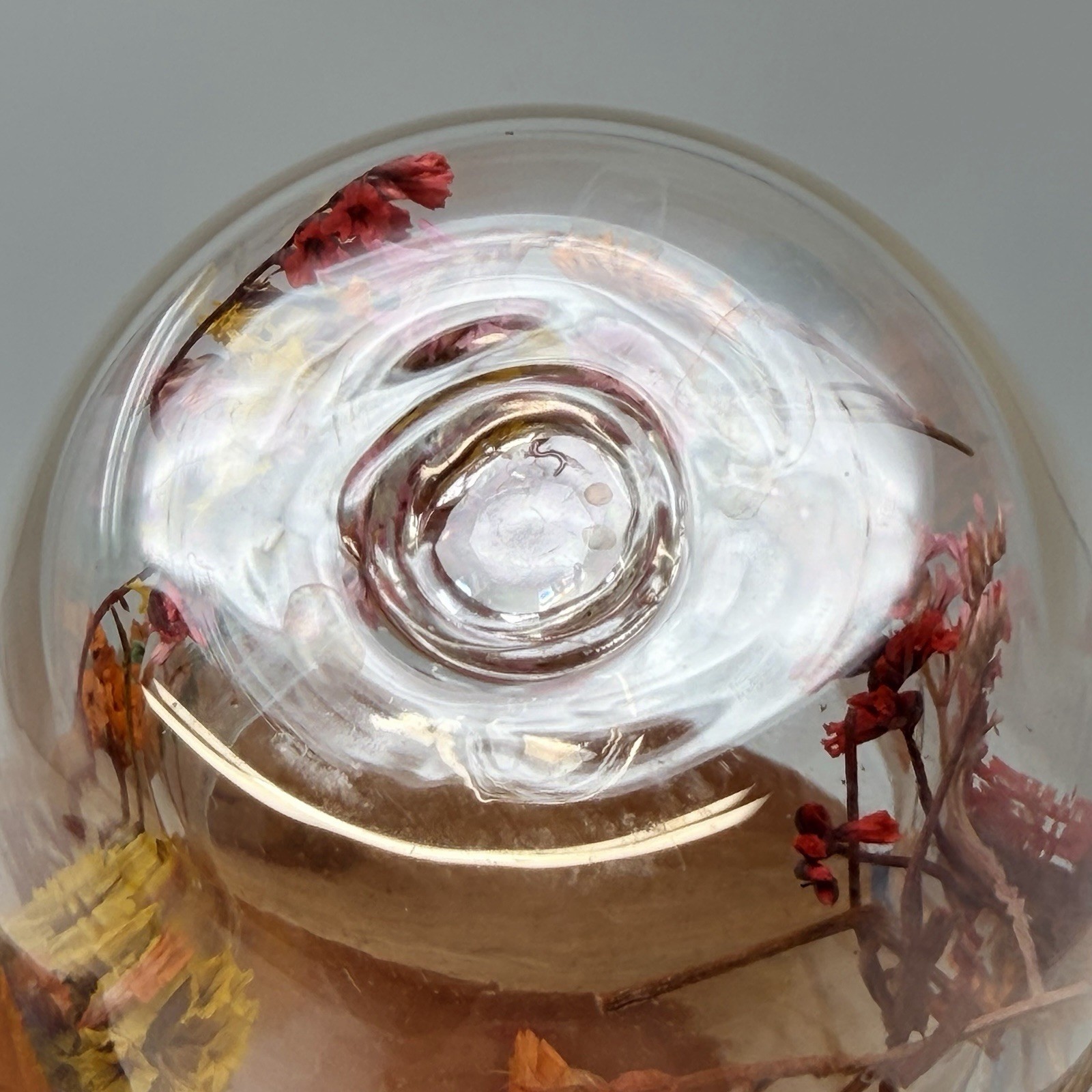 Dried Flowers Glass Mug Double Wall Coffee Tea Cup Botanical Floral Fun Gift