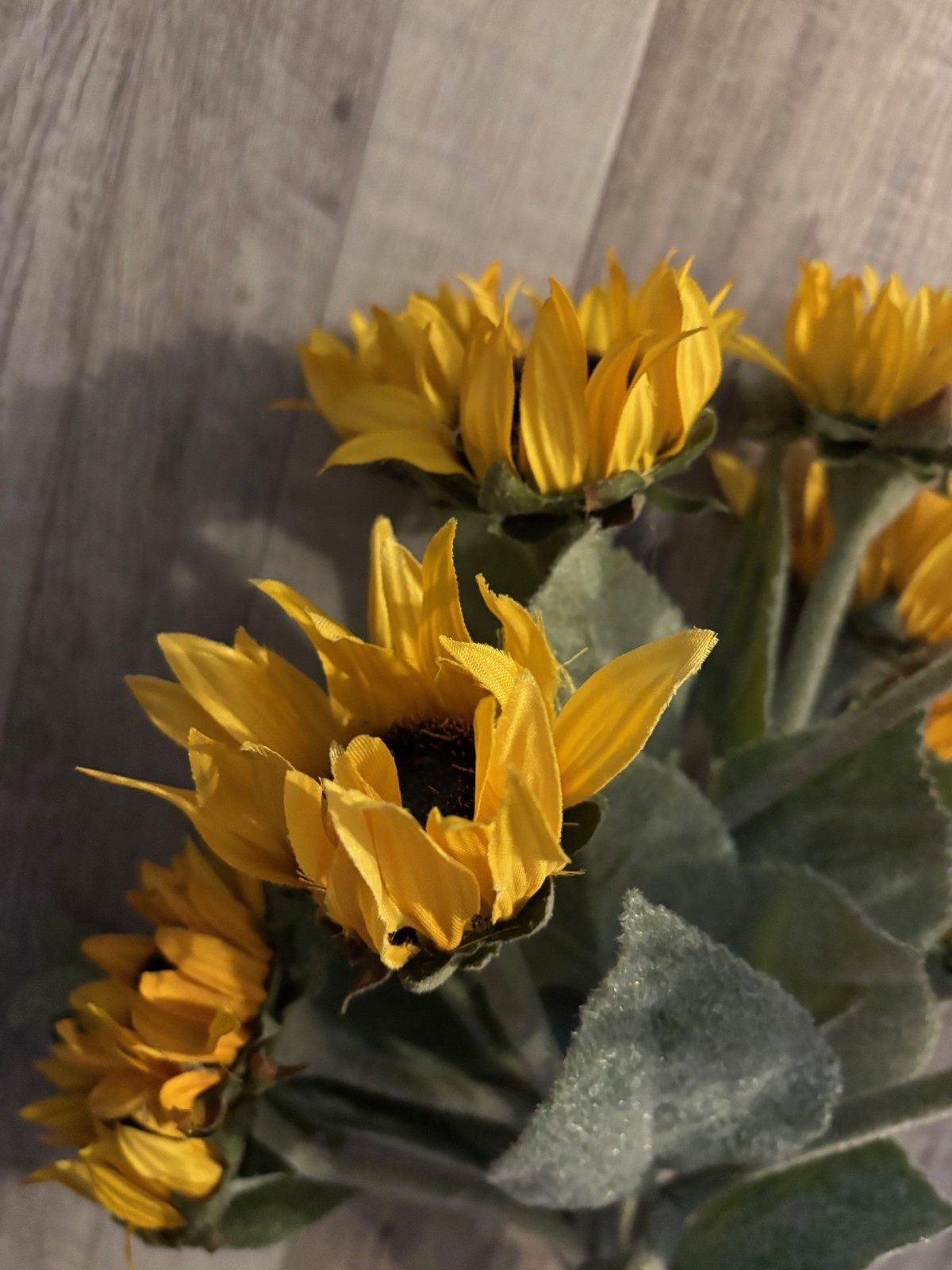 NEW Pottery Barn Faux Mini Sunflowers Bunch Bundle Stems Vase Decor NWT