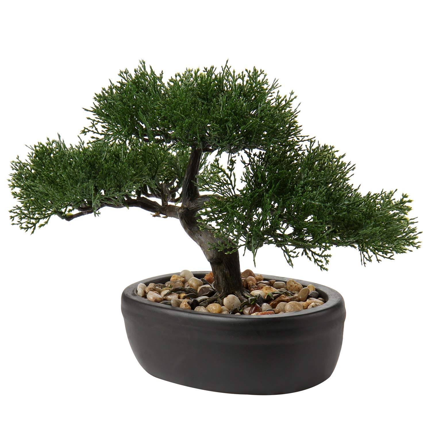 Artificial Bonsai Tree Juniper Faux Plants Indoor Small Fake Plants Decor wit…